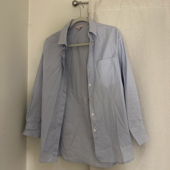 Cuyana all white and striped button down shirts (buy together or separate) - Picture 4 of 7